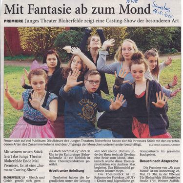 Ab zum Mond - Zeitungsartikel