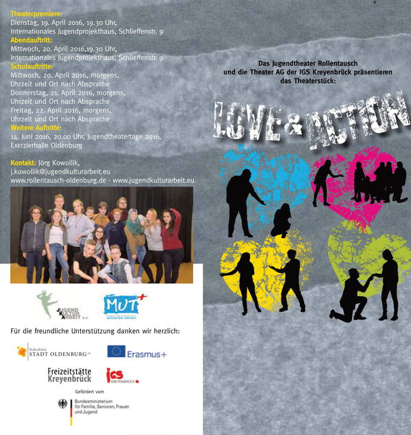 love & action - Flyer Seite 1